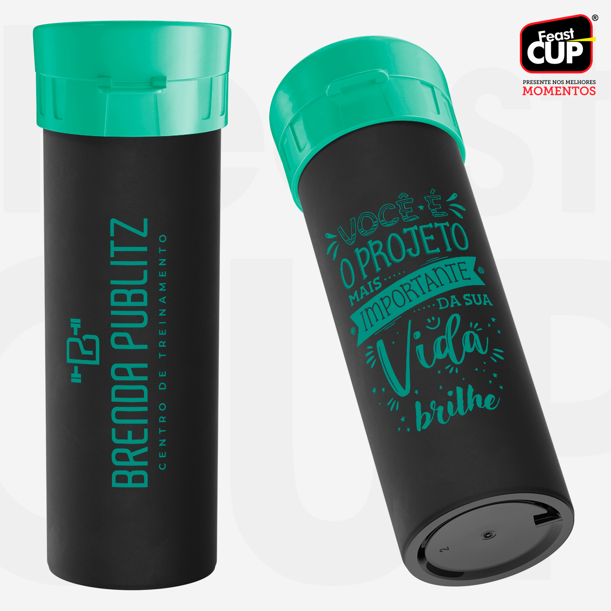 Garrafa Acqua Premium 490ml - Preta Fosca