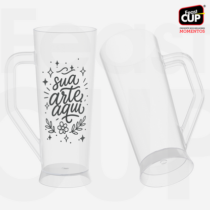 Caneca Slim 430ml Transparente