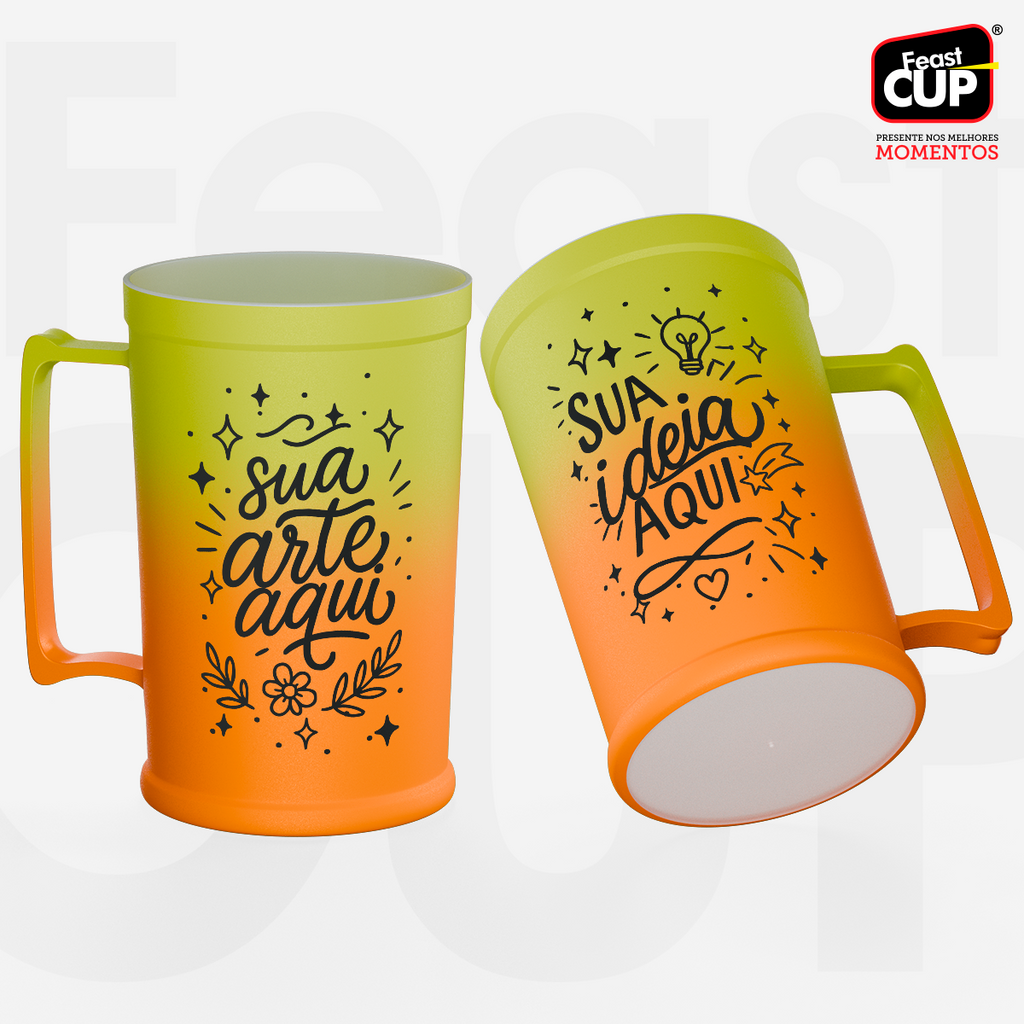 Caneca Chopp 500ml - Bicolor Premium