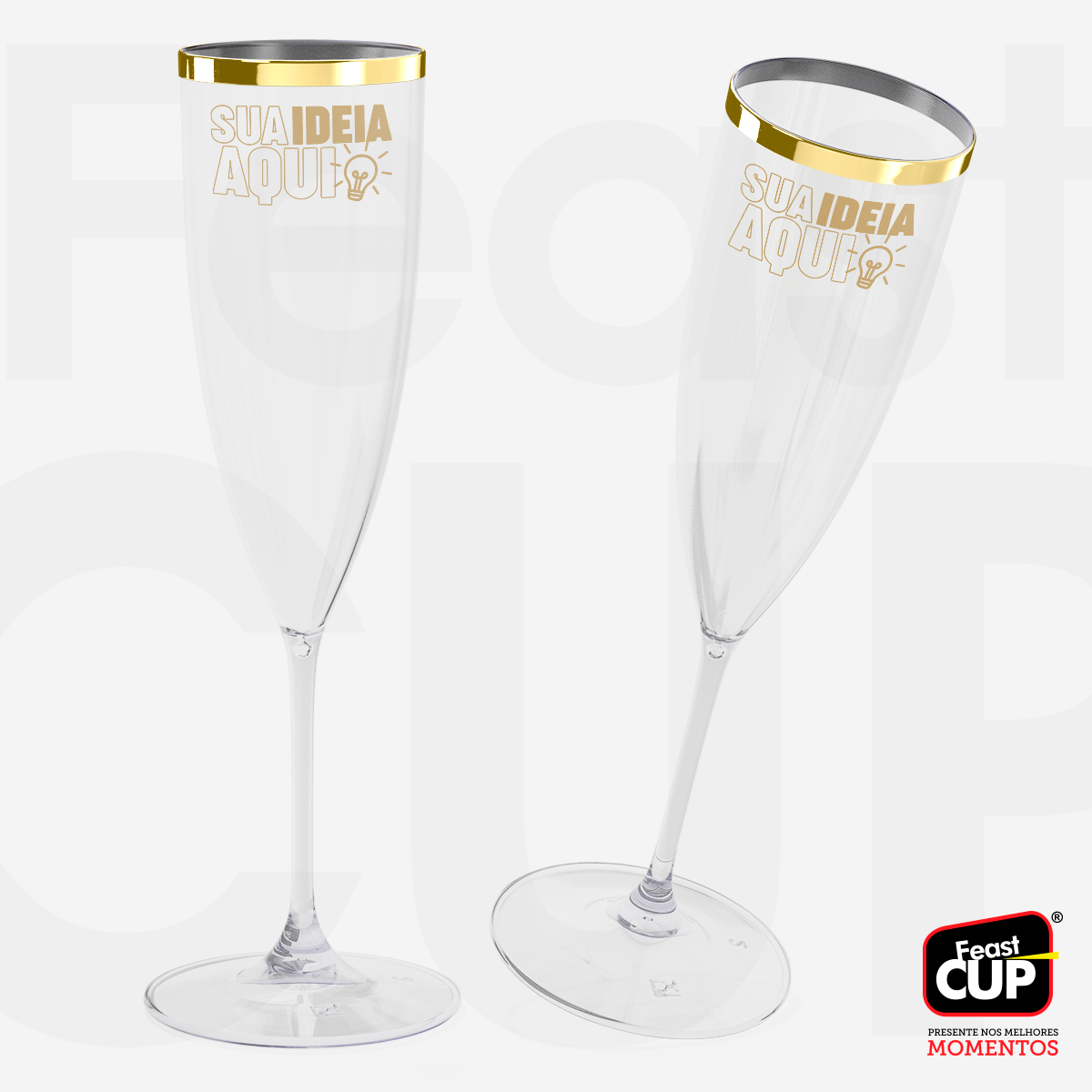 Taça Champanhe 170ml - Transparente Premium