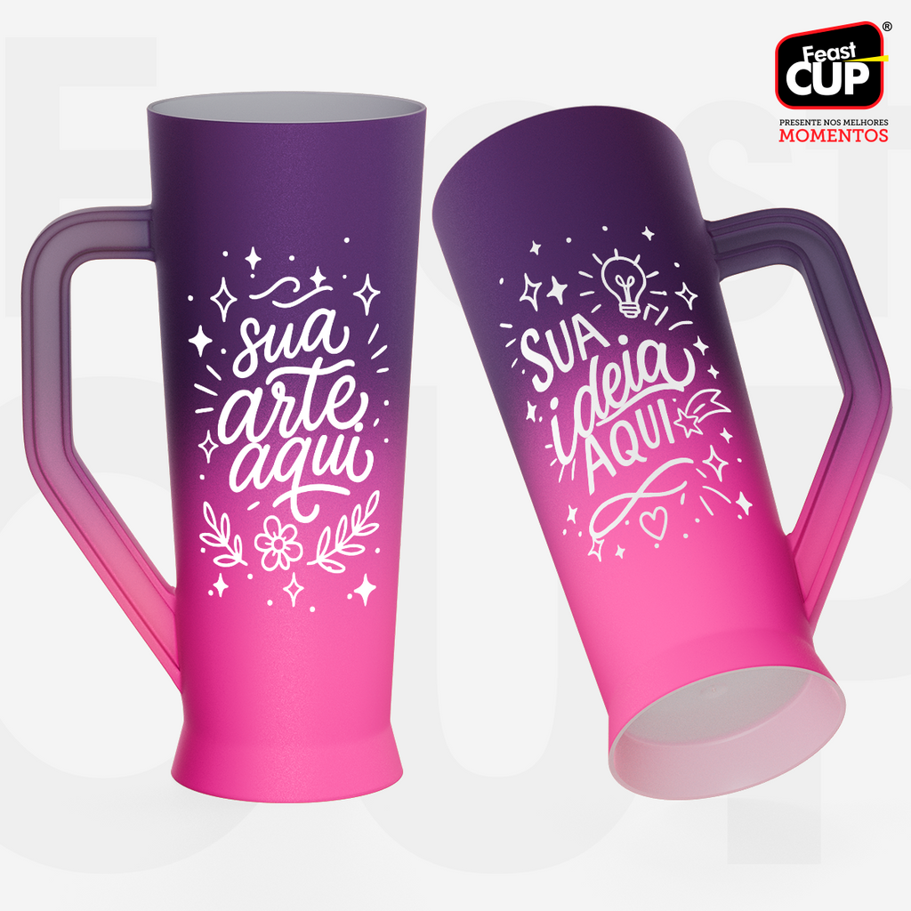 Caneca Slim 430ml - Bicolor Premium