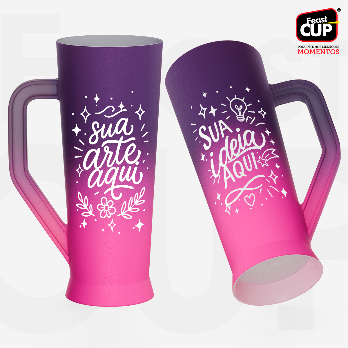 Caneca Slim 430ml - Bicolor Premium