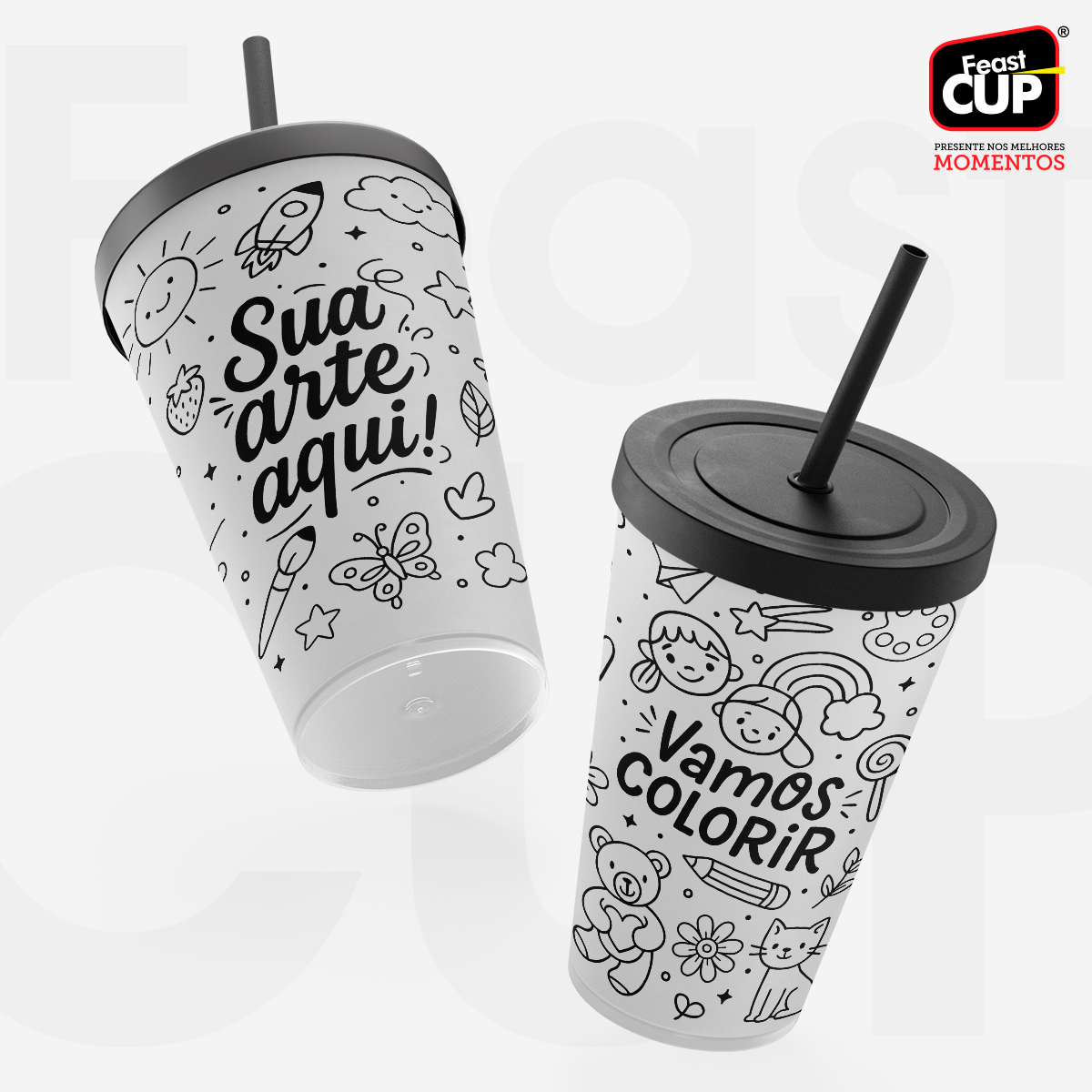 Copos para colorir 400ml