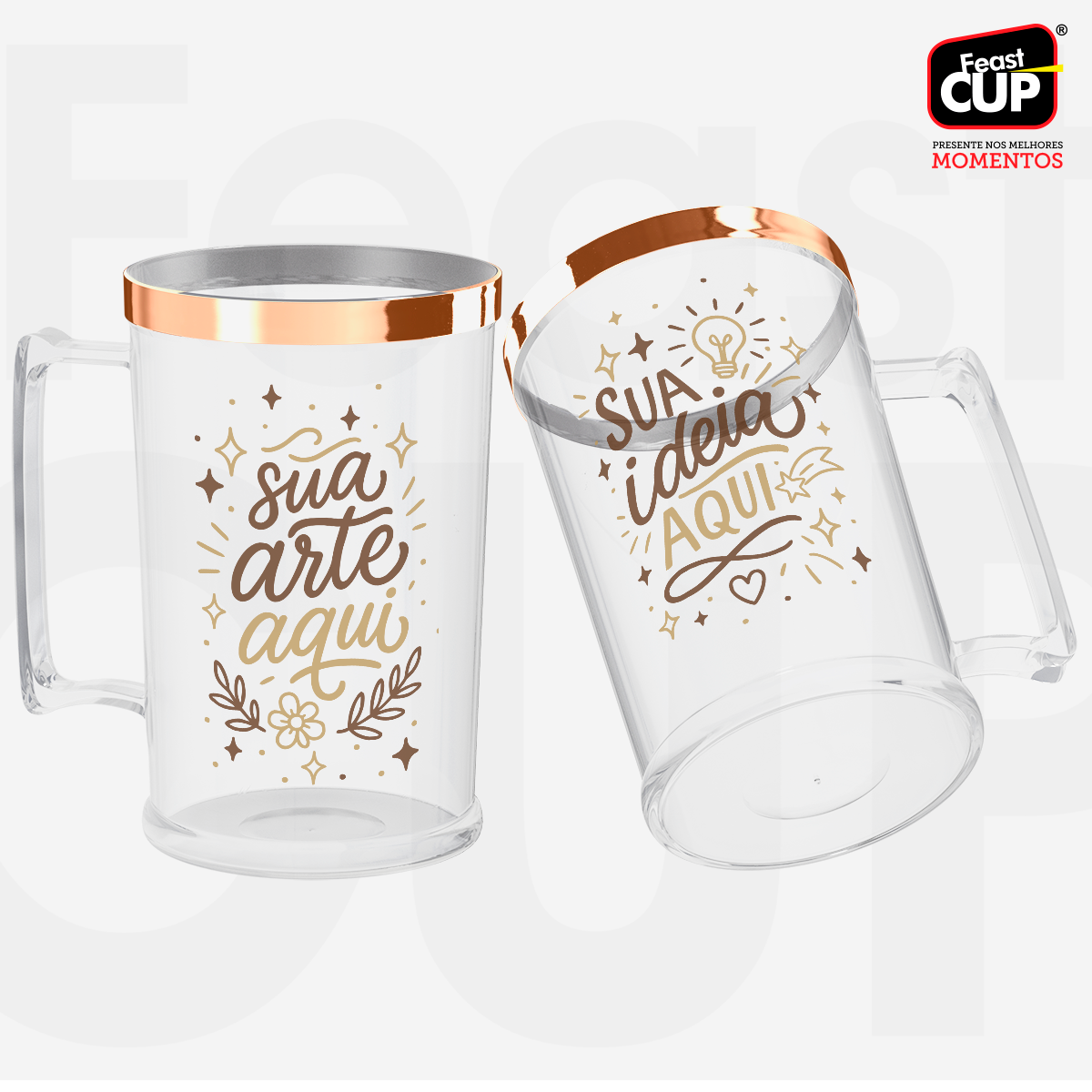 Caneca Chopp 500ml - Transparente Premium