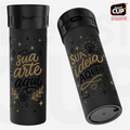 Garrafa Acqua Premium 490ml - Preta Fosca