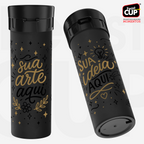 Garrafa Acqua Premium 490ml - Preta Fosca