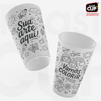 Copo para Colorir 400ml - Sem tampa e canudos