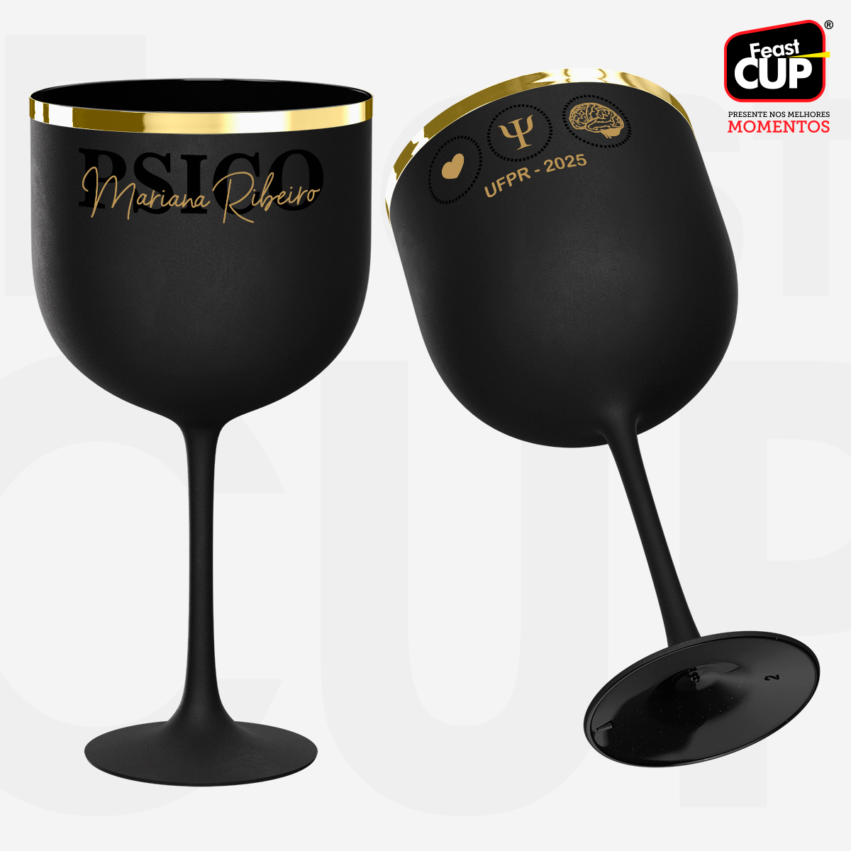 Taça Gin 590ml - Preta Fosca Premium