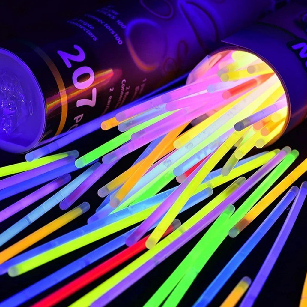 Pulseiras de LED – Kit com 100 Bastões de Luz