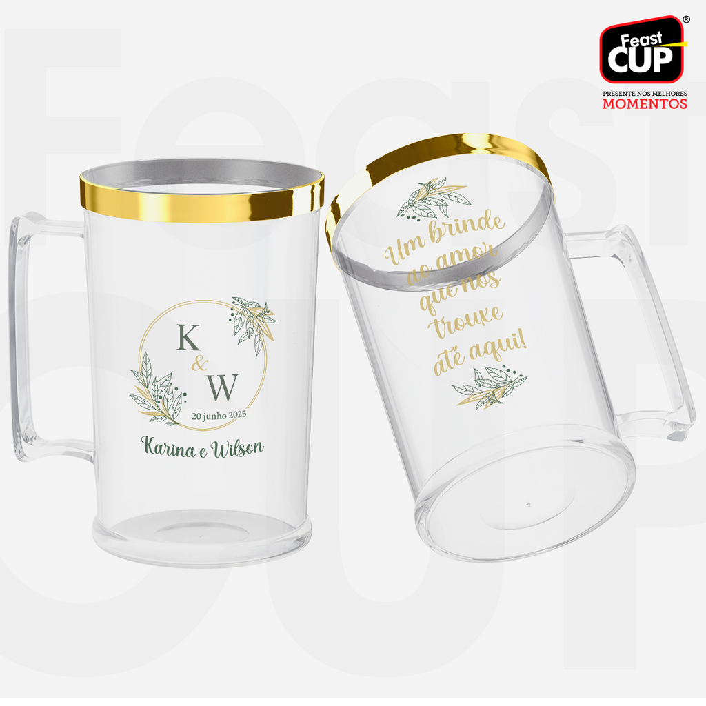 Caneca Chopp 500ml - Transparente Premium