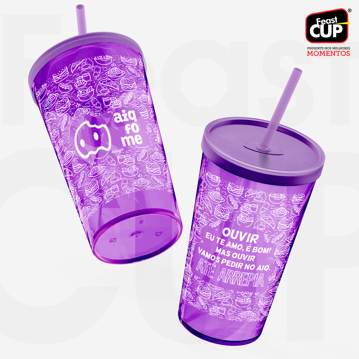 Twister Neon - Com Tampa e Canudo