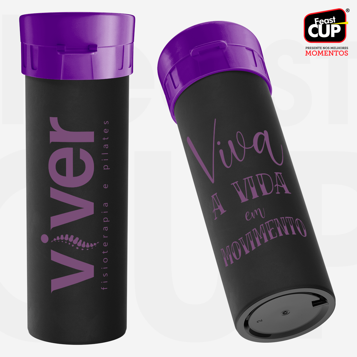 Garrafa Acqua Premium 490ml - Preta Fosca