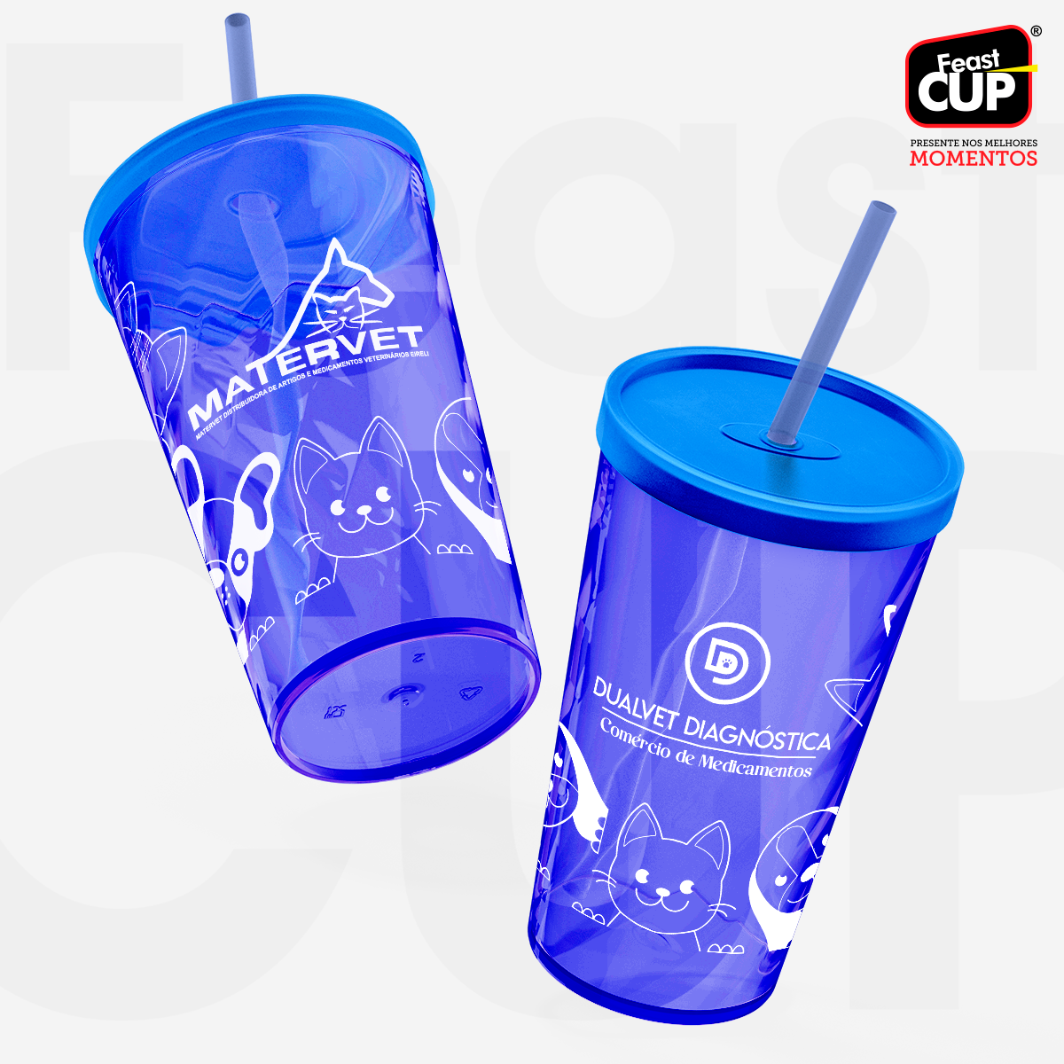 Twister Neon - Com Tampa e Canudo