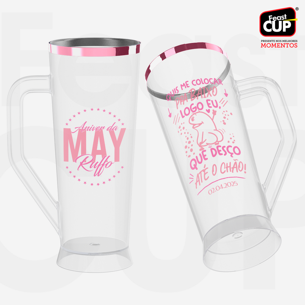 Caneca Slim 430ml - Transparente Premium