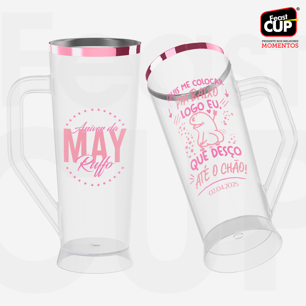 Caneca Slim 430ml - Transparente Premium