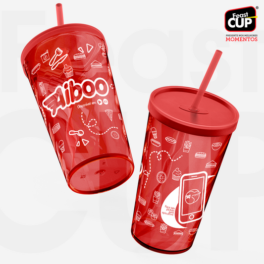 Twister Neon - Com Tampa e Canudo