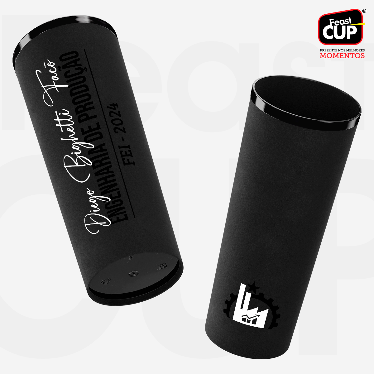 Long Drink 350ml - Preto Fosco Premium