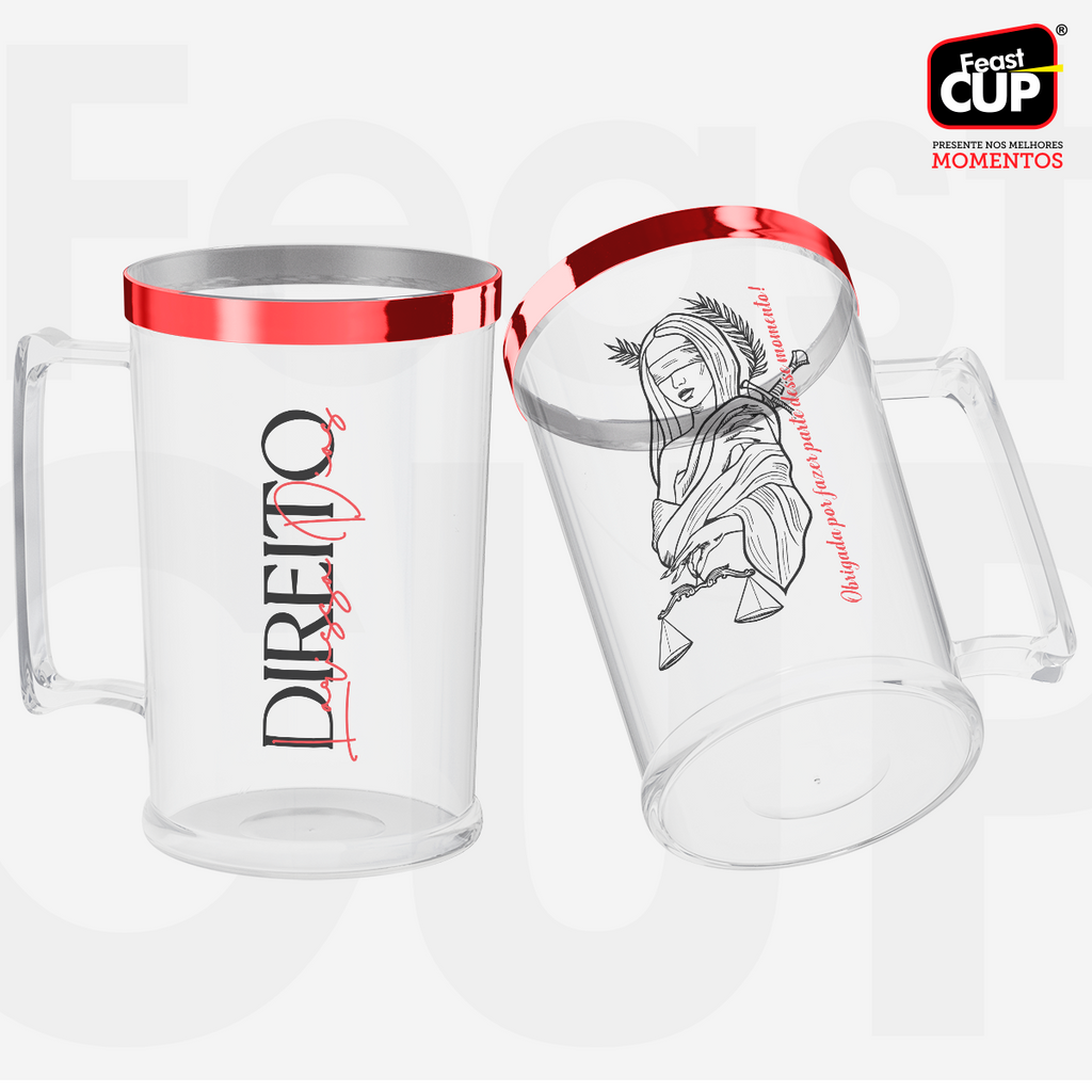 Caneca Chopp 500ml - Transparente Premium