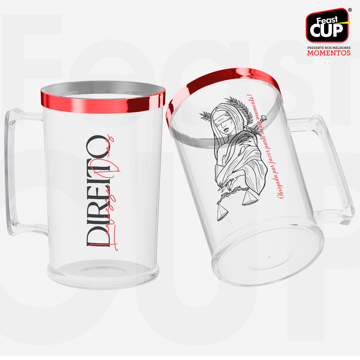 Caneca Chopp 500ml - Transparente Premium
