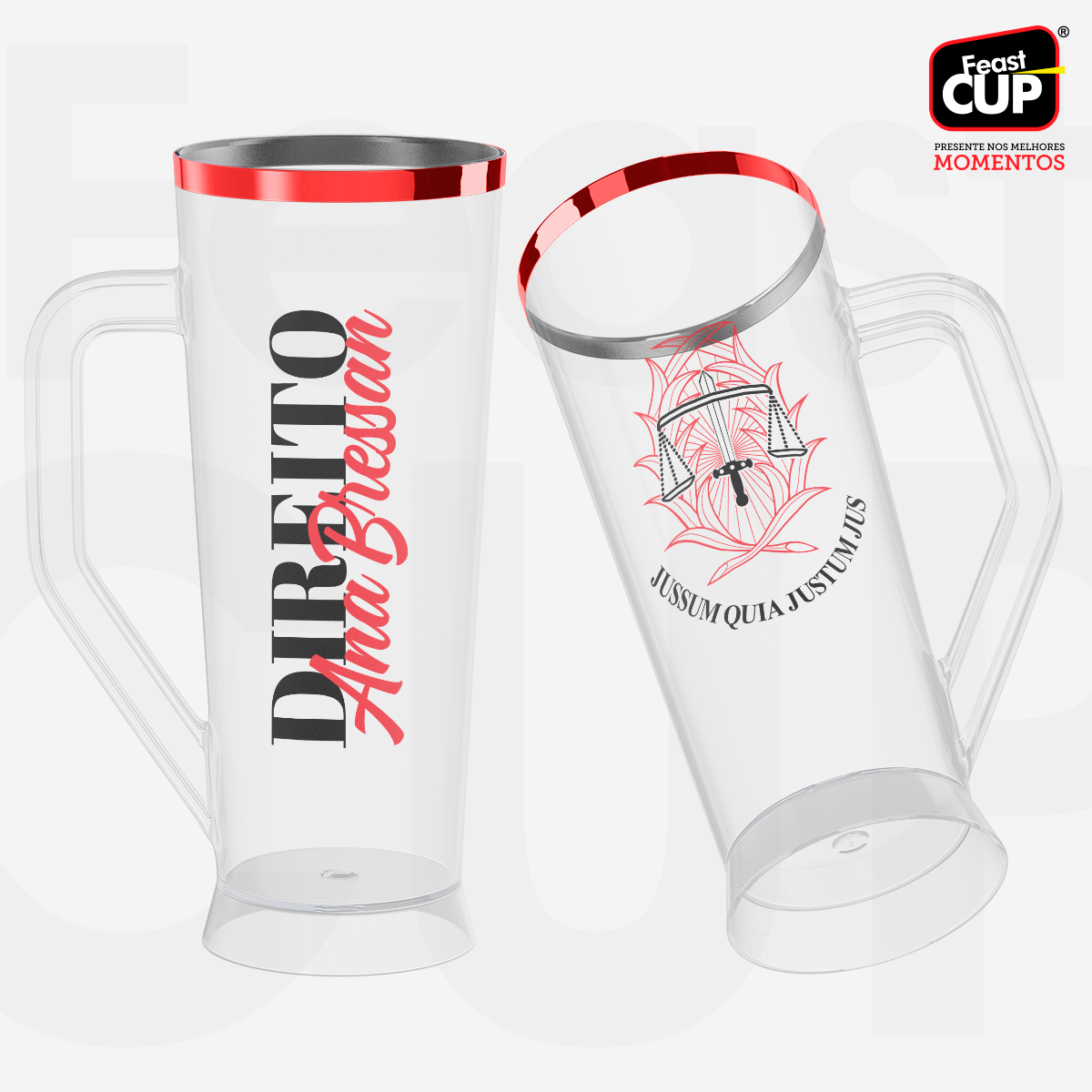 Caneca Slim 430ml - Transparente Premium