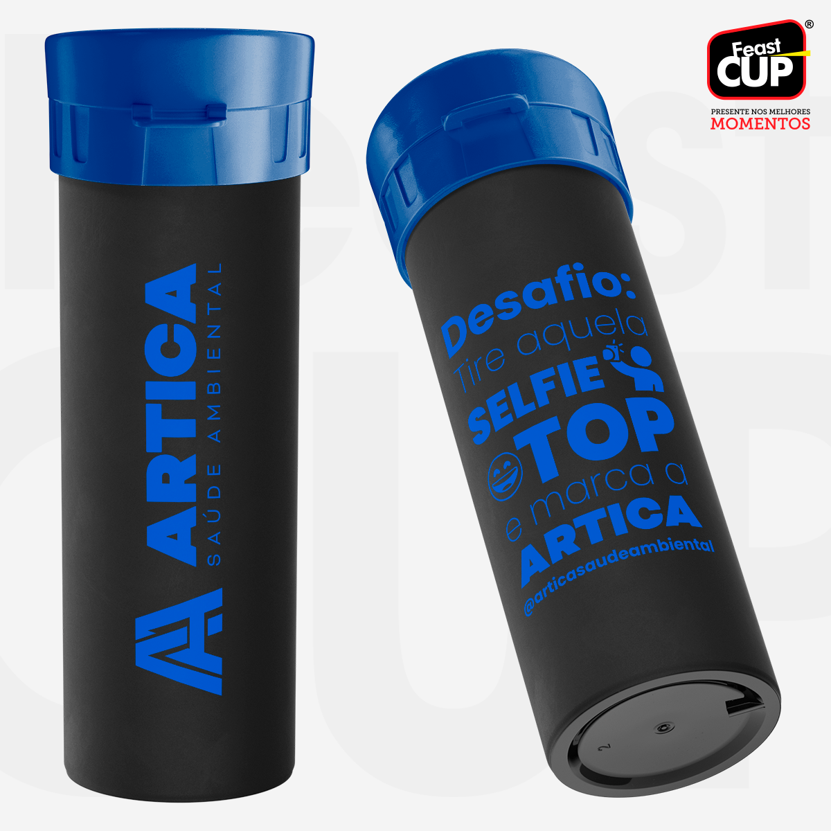 Garrafa Acqua Premium 490ml - Preta Fosca