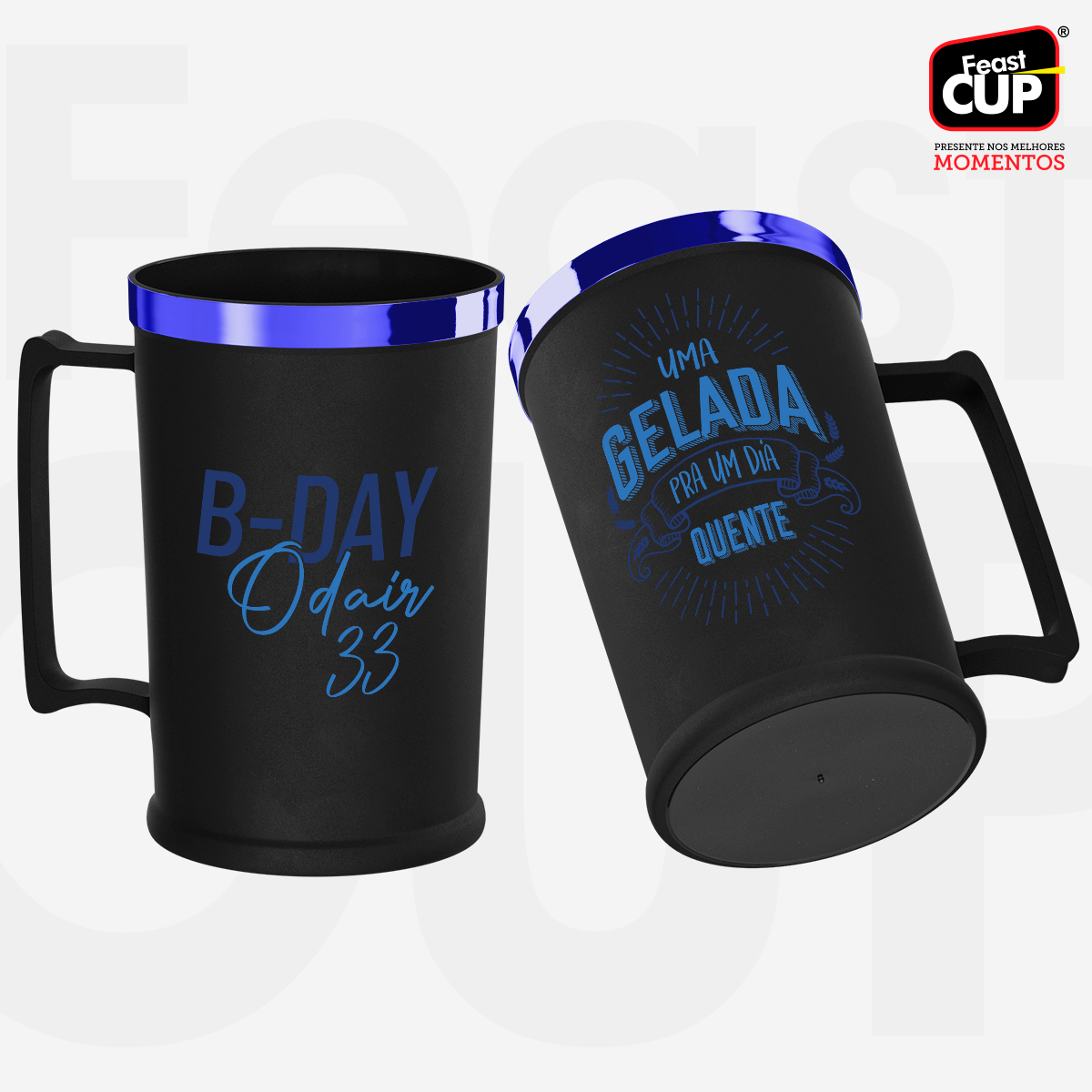 Caneca Chopp 500ml - Preta Fosca Premium