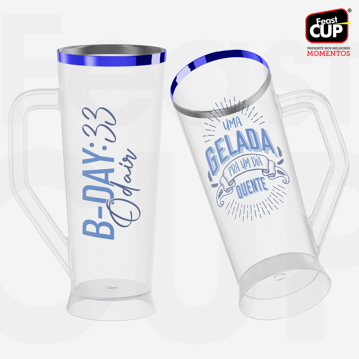 Caneca Slim 430ml - Transparente Premium