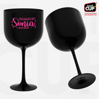 Taça Gin 590ml Preta Leitosa