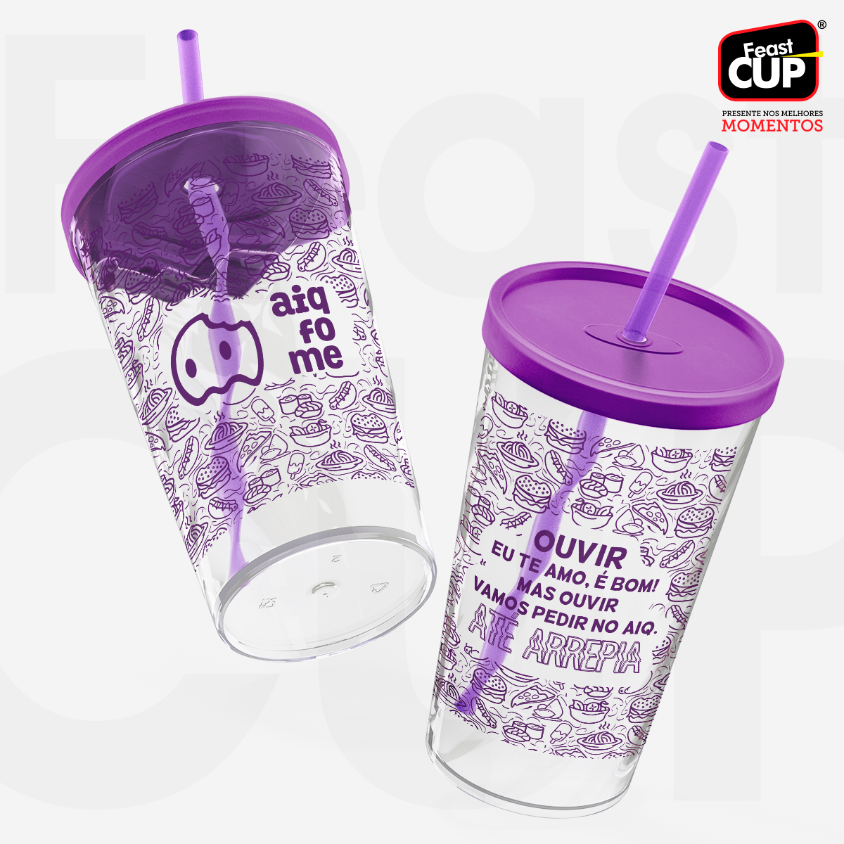 Twister Transparente - Com Tampa e Canudo