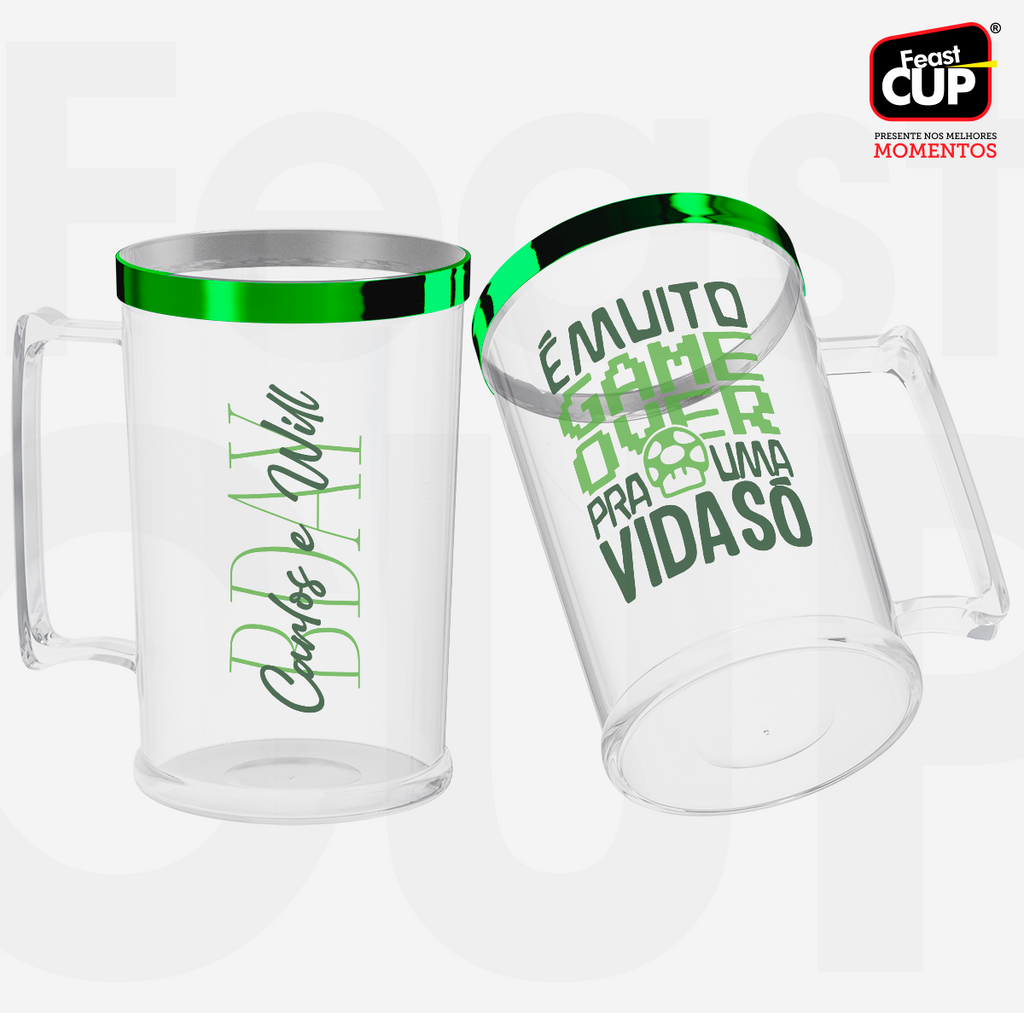 Caneca Chopp 500ml - Transparente Premium
