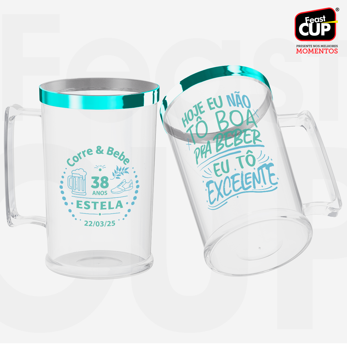 Caneca Chopp 500ml - Transparente Premium