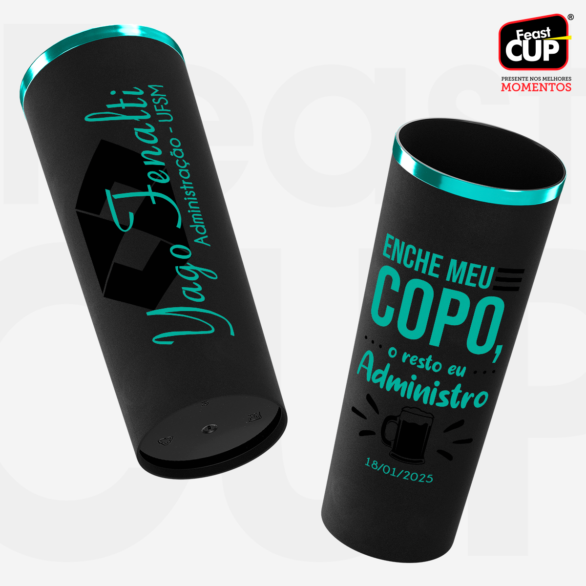 Long Drink 350ml - Preto Fosco Premium