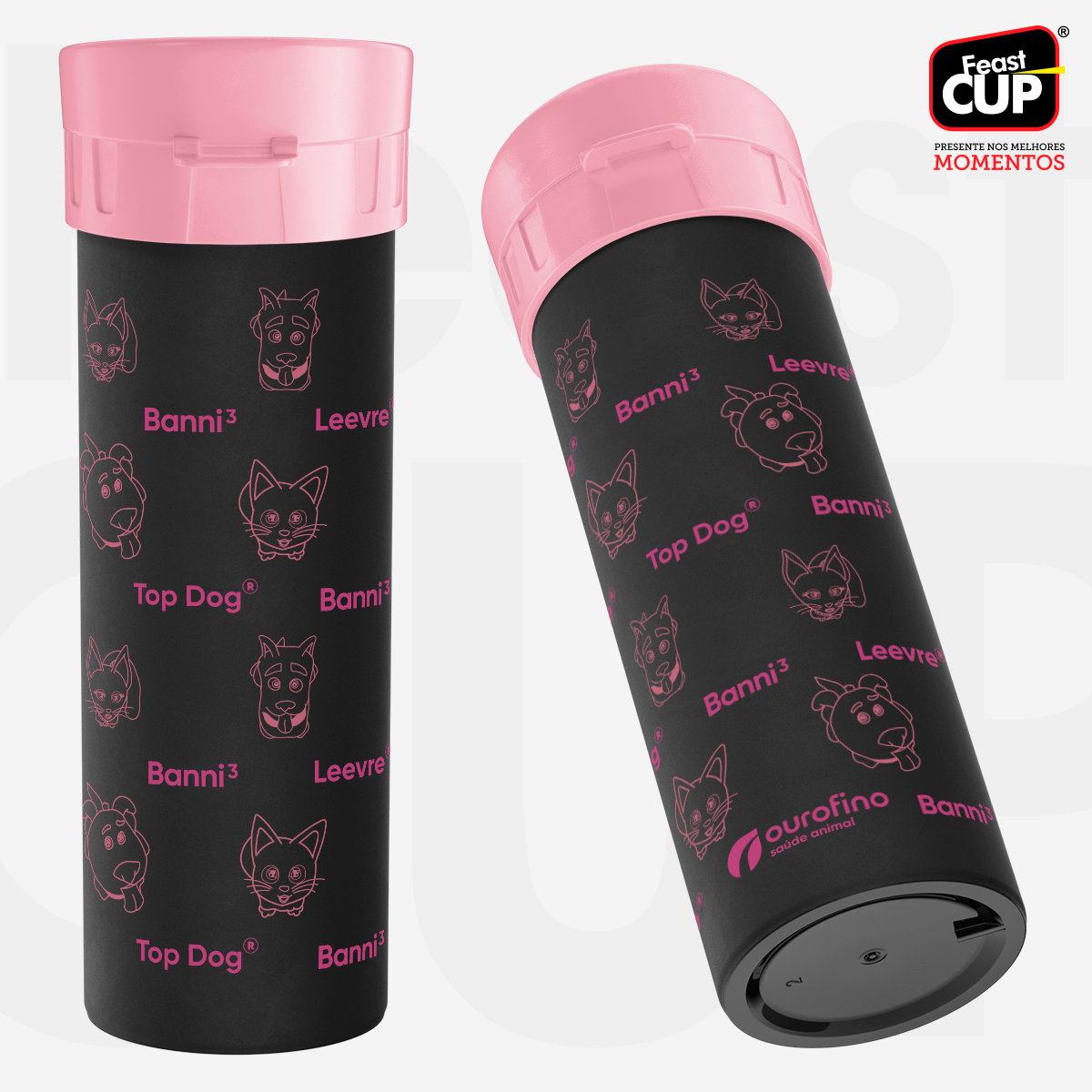 Garrafa Acqua Premium 490ml - Preta Fosca