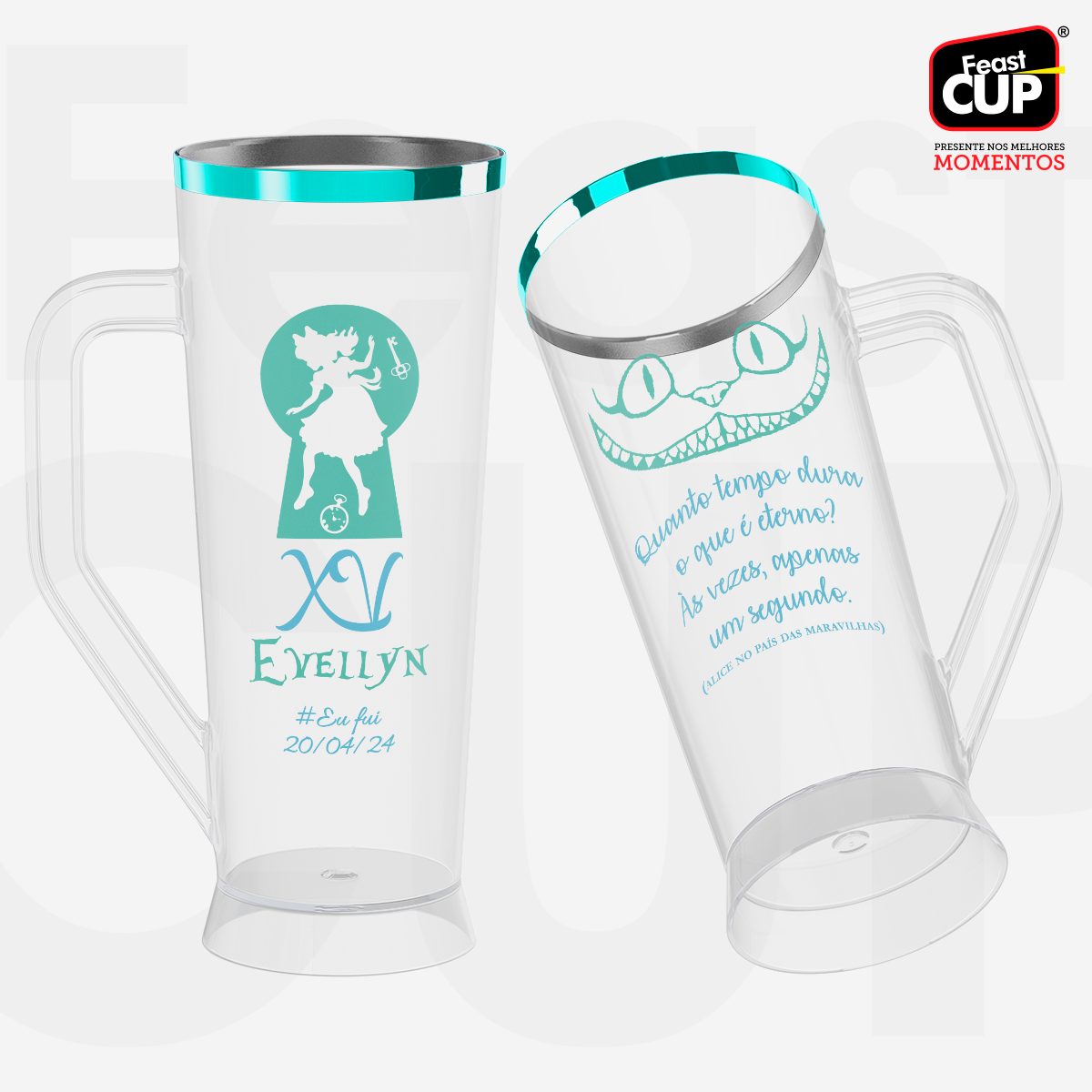 Caneca Slim 430ml - Transparente Premium