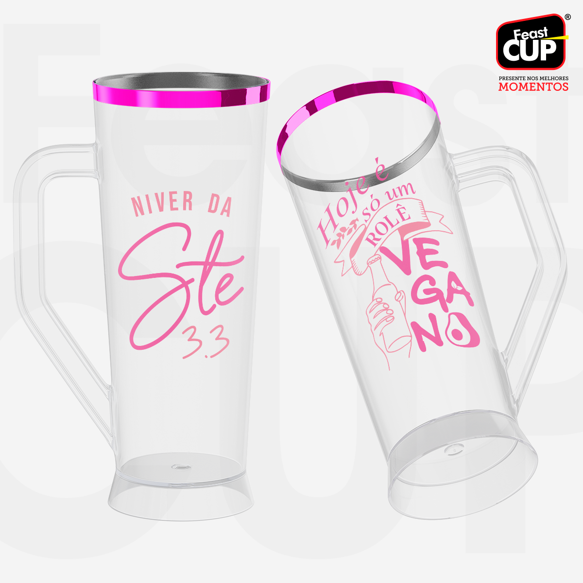 Caneca Slim 430ml - Transparente Premium