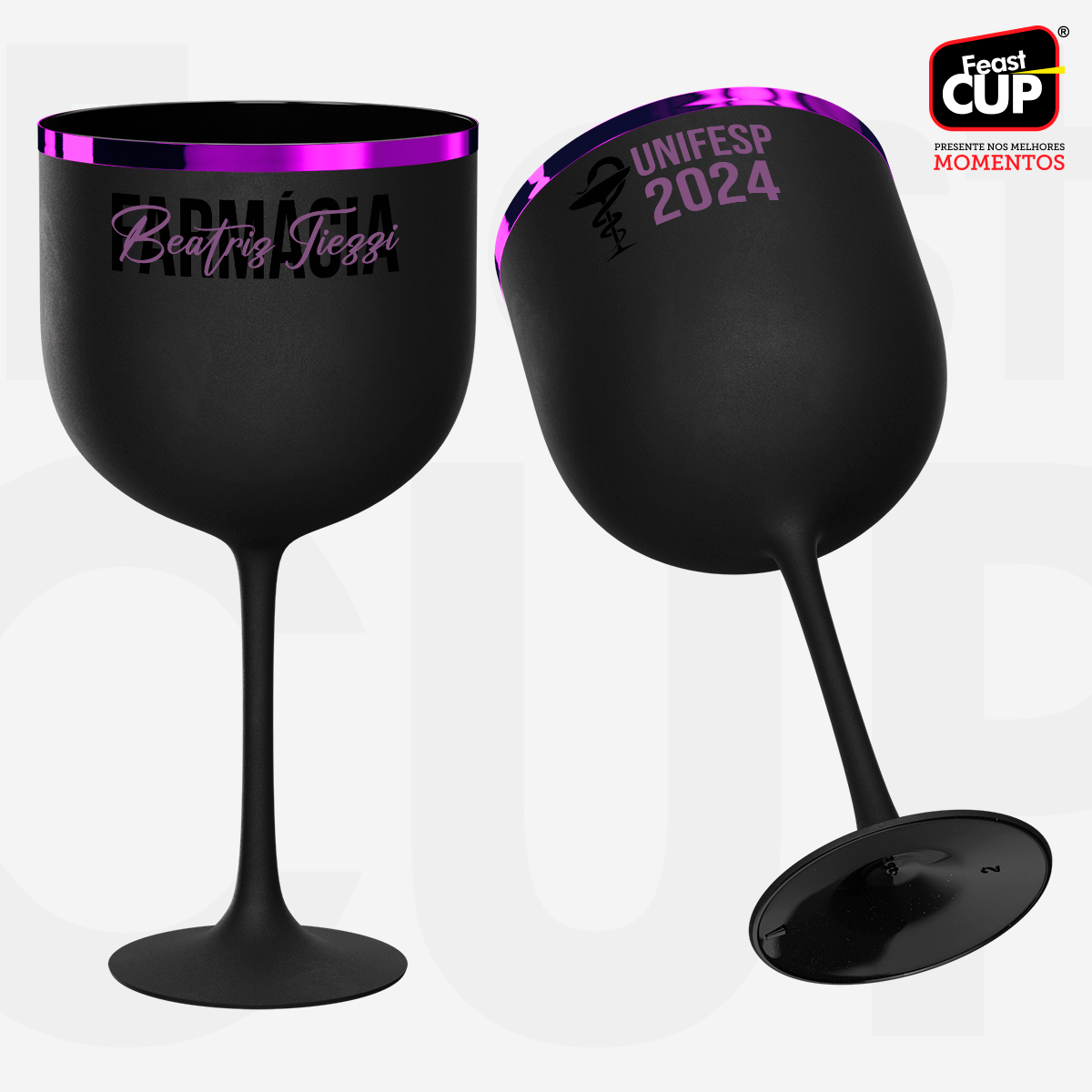 Taça Gin 590ml - Preta Fosca Premium