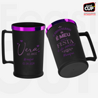 Caneca Chopp 500ml - Preta Fosca Premium