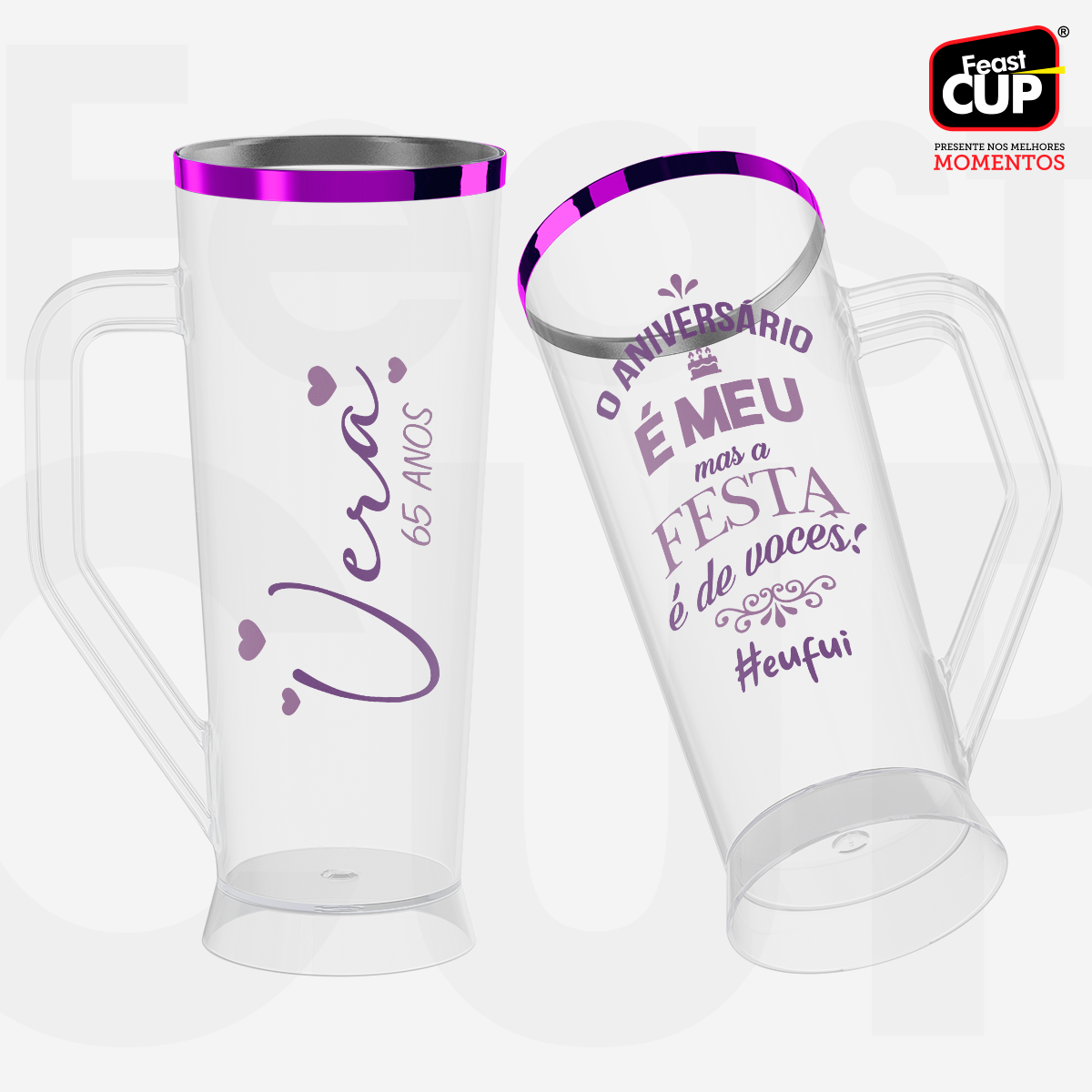 Caneca Slim 430ml - Transparente Premium