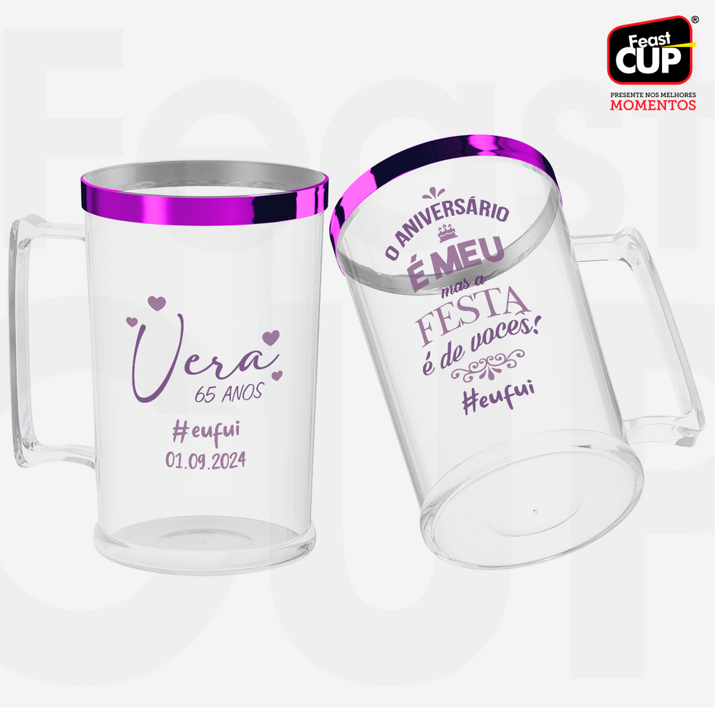 Caneca Chopp 500ml - Transparente Premium