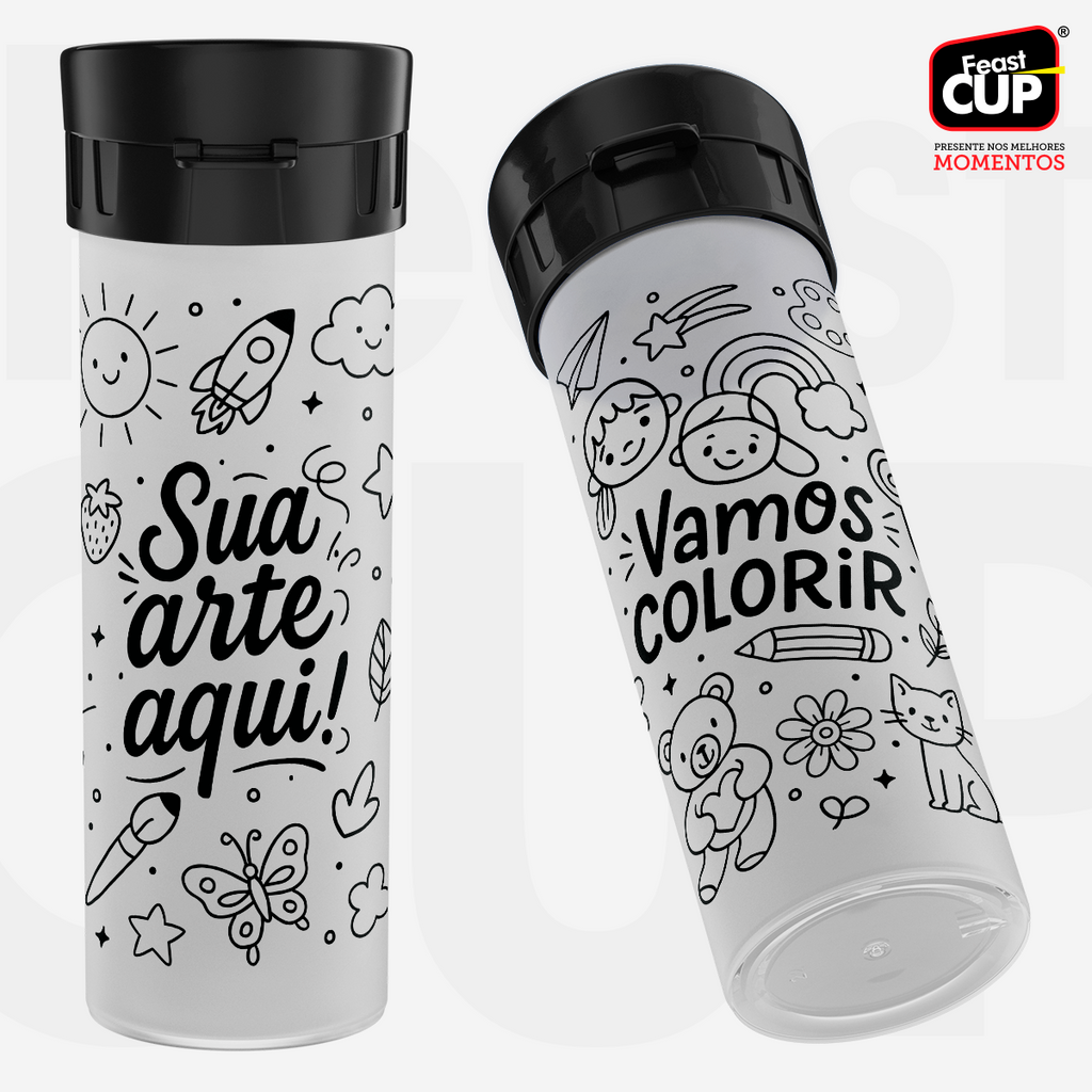 Garrafas para Colorir 490ml