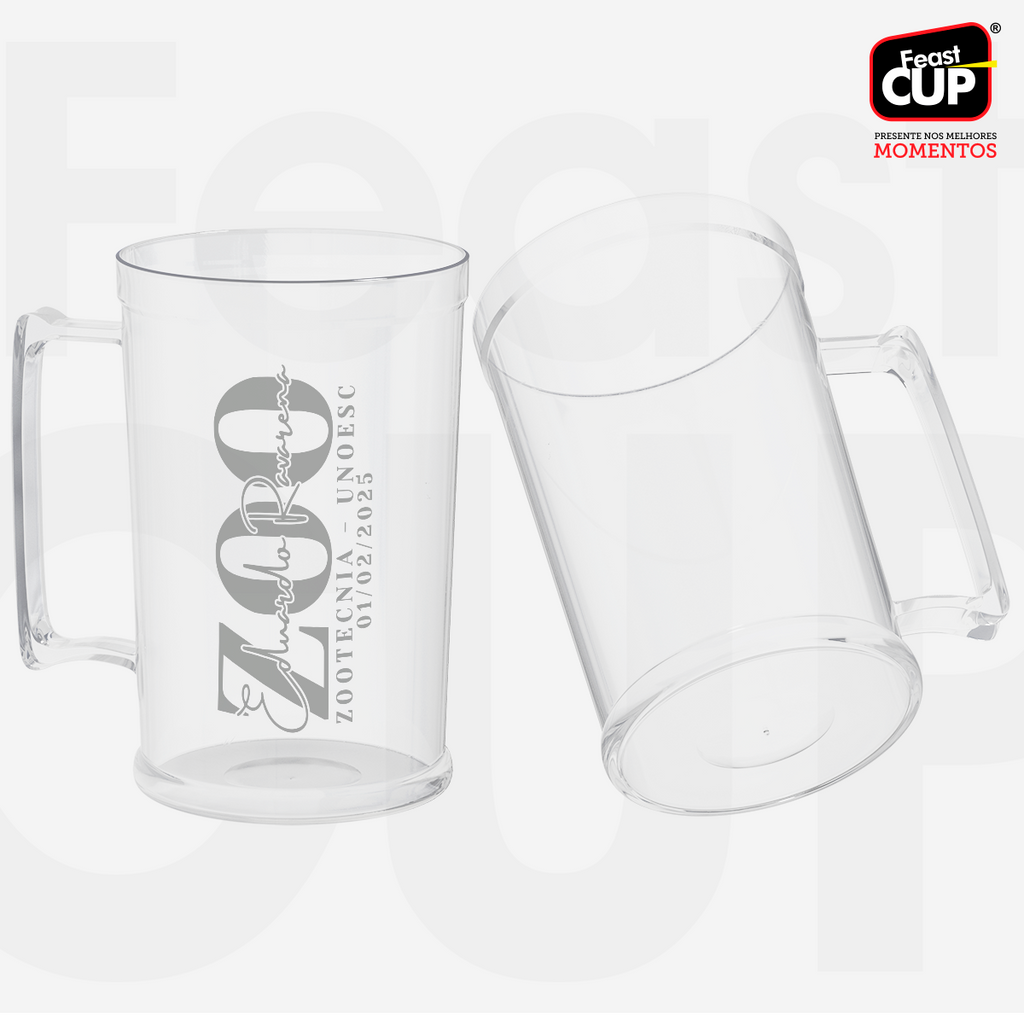 Caneca Chopp 500ml Transparente