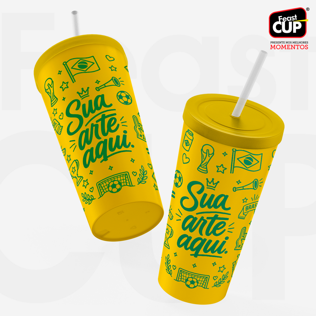Copo Eco Neon 550ml - COPA DO MUNDO