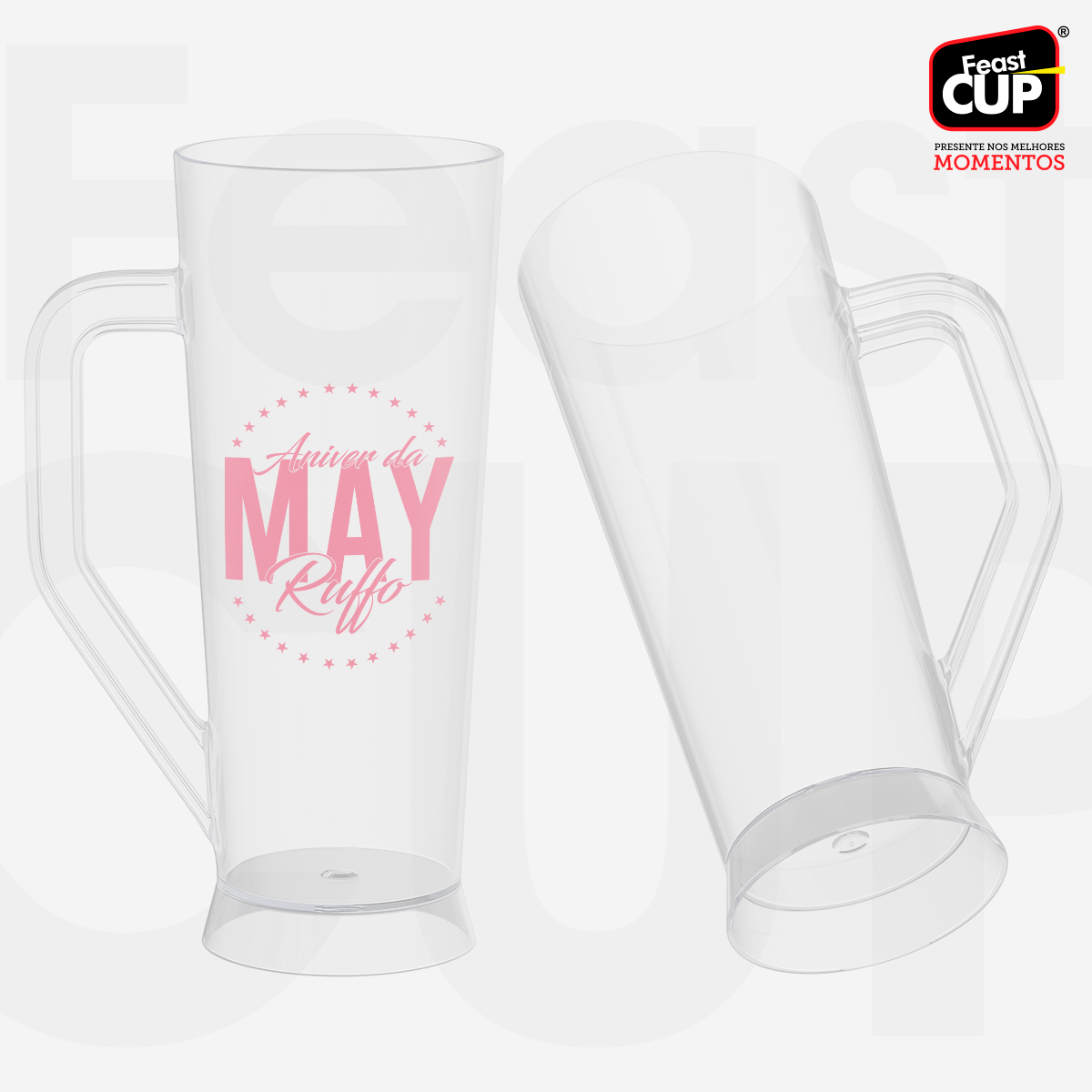 Caneca Slim 430ml Transparente