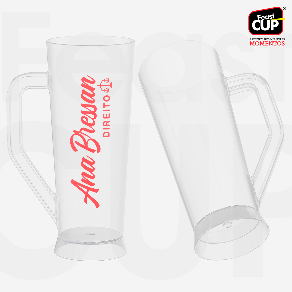 Caneca Slim 430ml Transparente