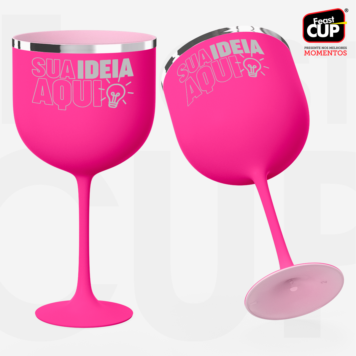 Taça Gin 590ml - Rosa Fosca Premium Kit