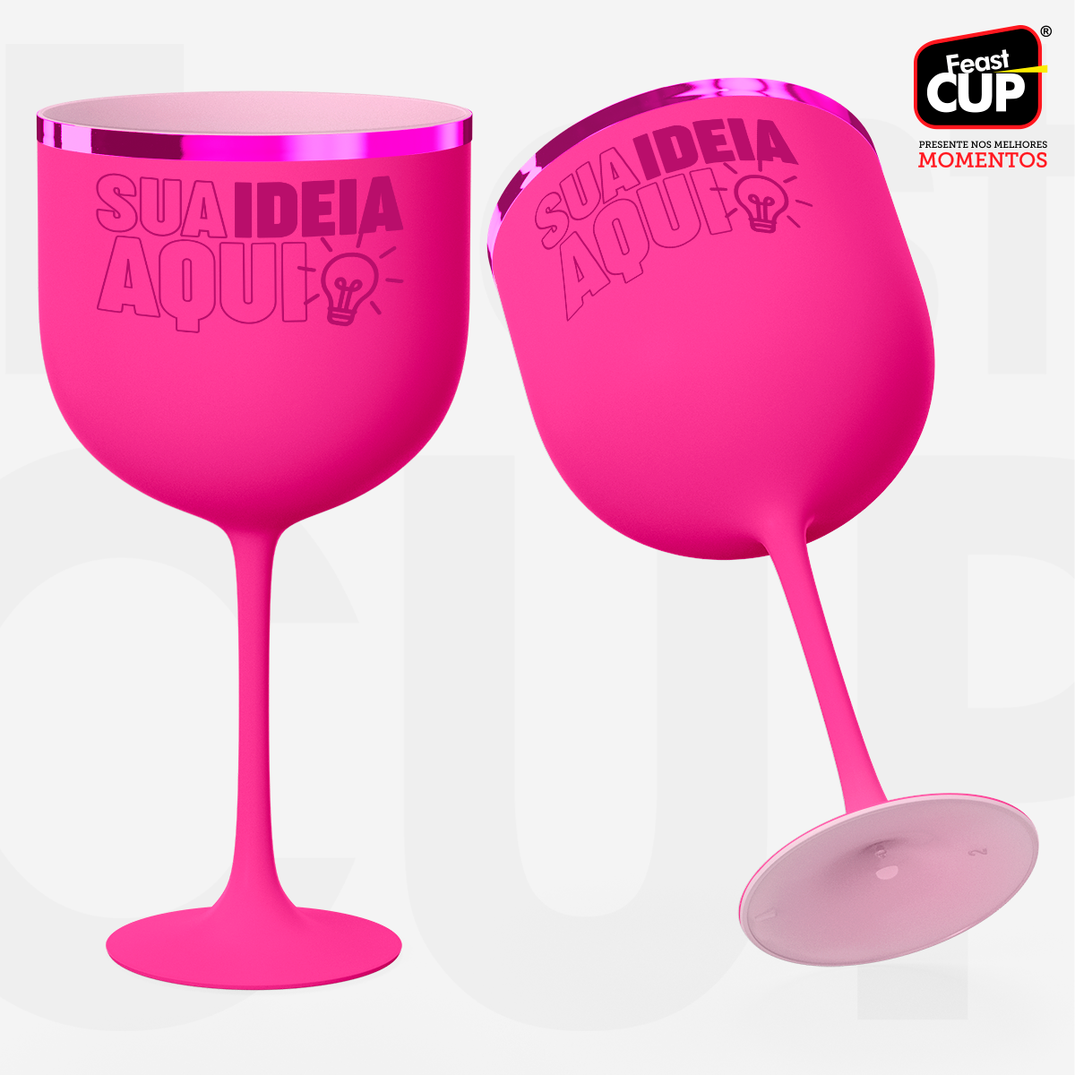 Taça Gin 590ml - Rosa Fosca Premium Kit