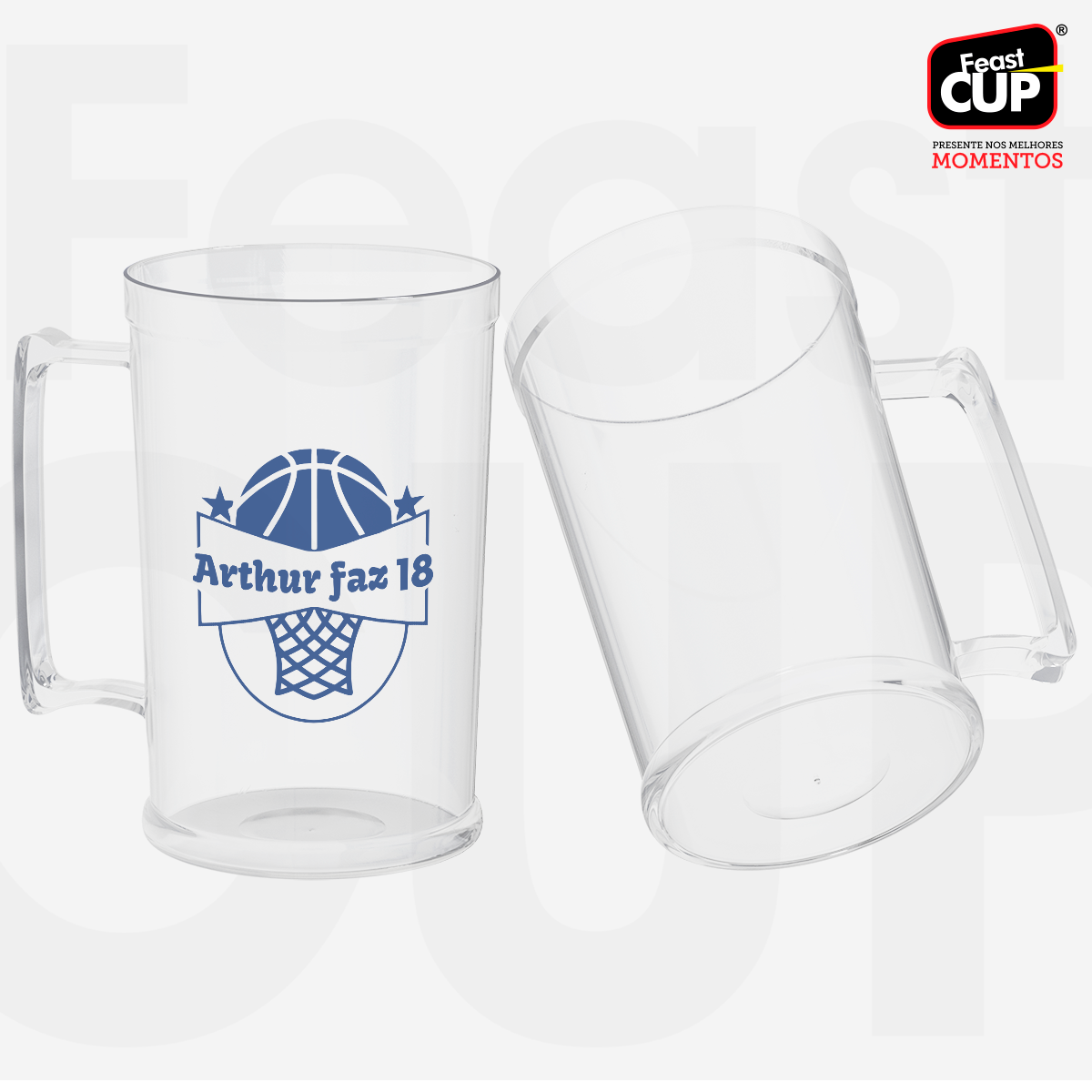 Caneca Chopp 500ml Transparente