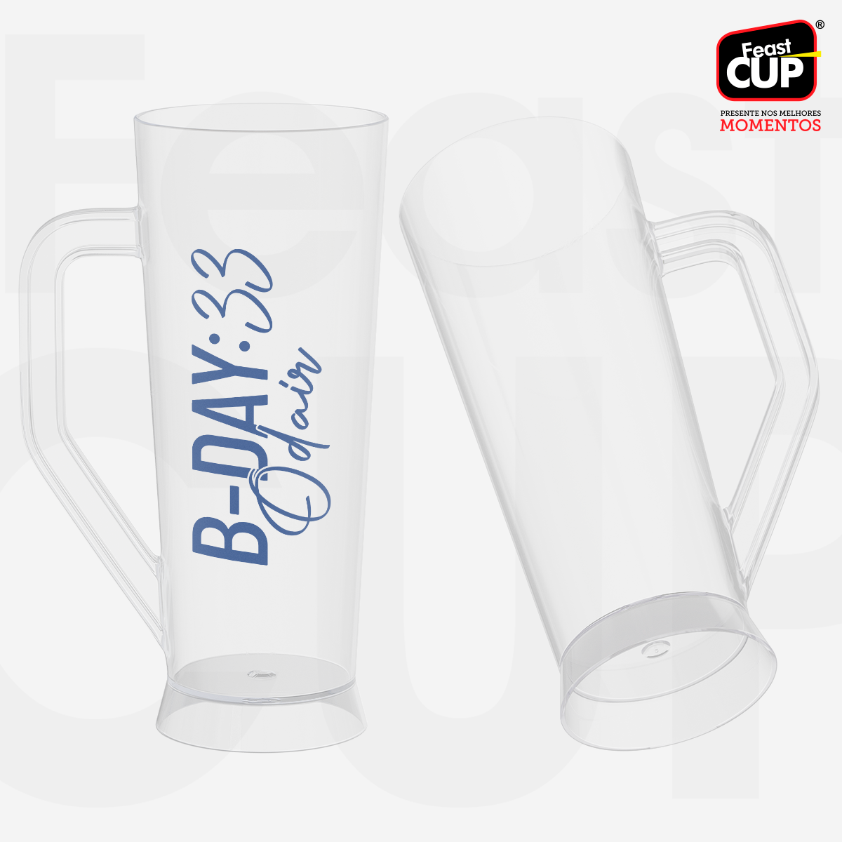 Caneca Slim 430ml Transparente