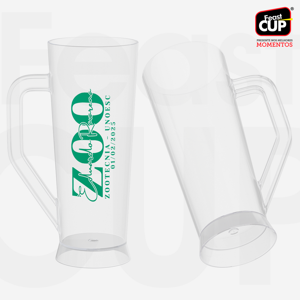 Caneca Slim 430ml Transparente