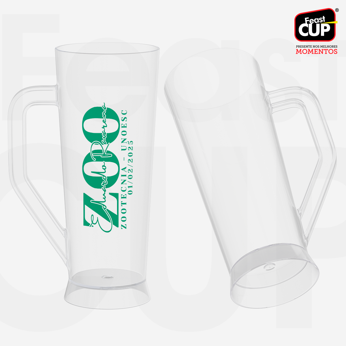 Caneca Slim 430ml Transparente